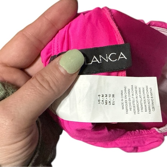 Like New - La Blanca Ruffle Bikini - Pop Pink - Size 8 - Picture 6 of 6